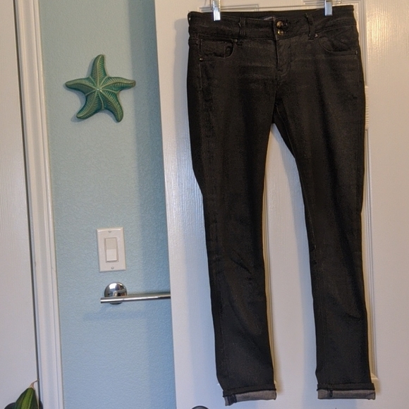 2 PAIRS! VIGOSS jeans black and dark denim 28/27 - Picture 5 of 9